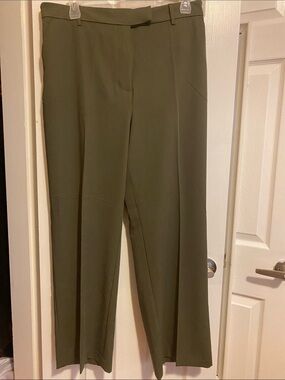 Suzy Shier Olive Straight Leg Dress Pants